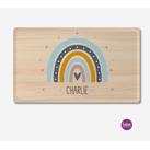 Hier krümelt - personalisiertes Brettchen für Kinder, Holzoptik