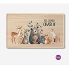 Hier krümelt - personalisiertes Brettchen für Kinder, Holzoptik