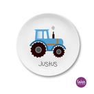 Kindergeschirr Set mit Namen personalisiert, Traktor - 4 teilig 