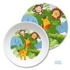 Geschirrset Dschungel grün Nilpferd