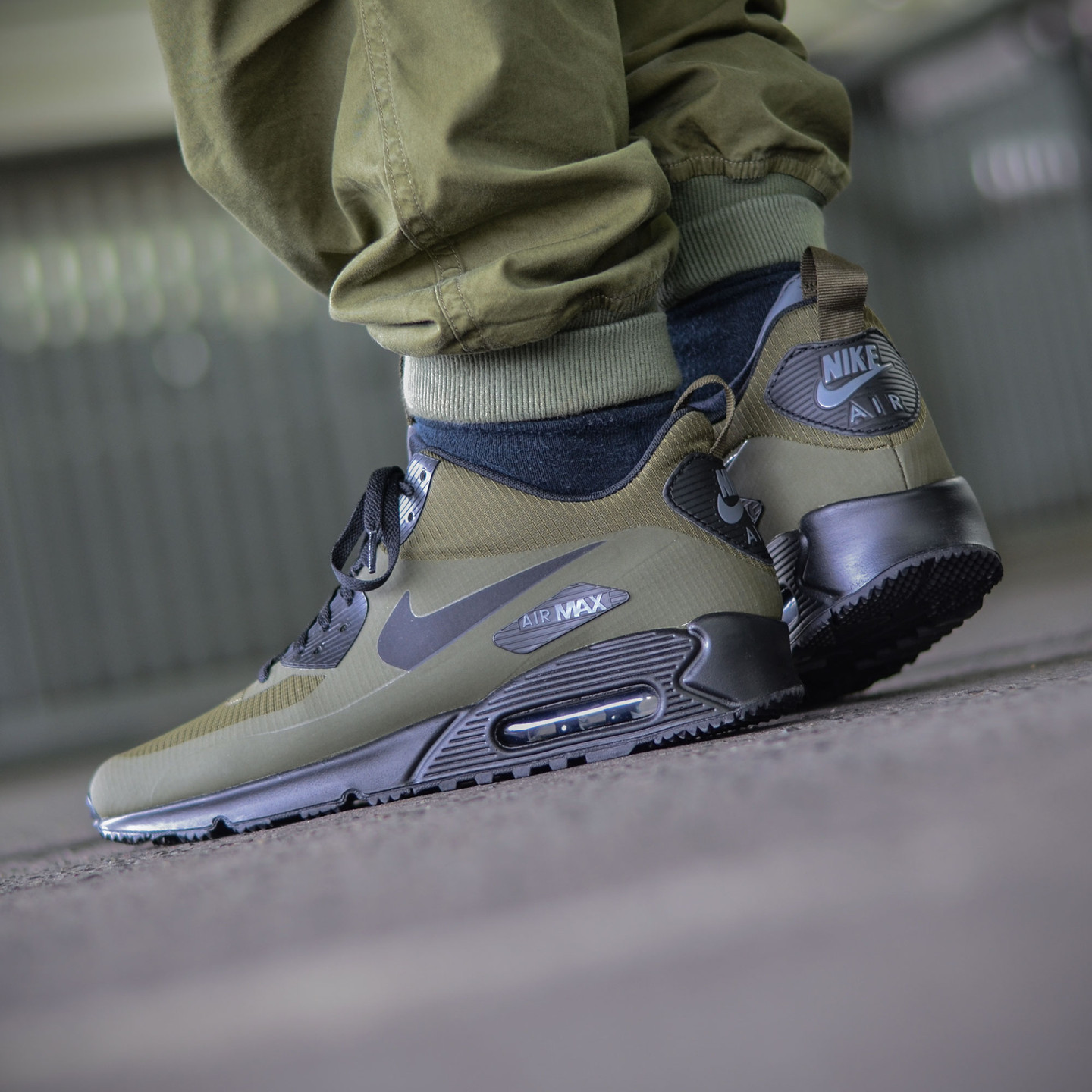 Nike Air Max 90 Mid Sneakerboot Dark Loden / Black / Dark Grey 806808-300-42.5