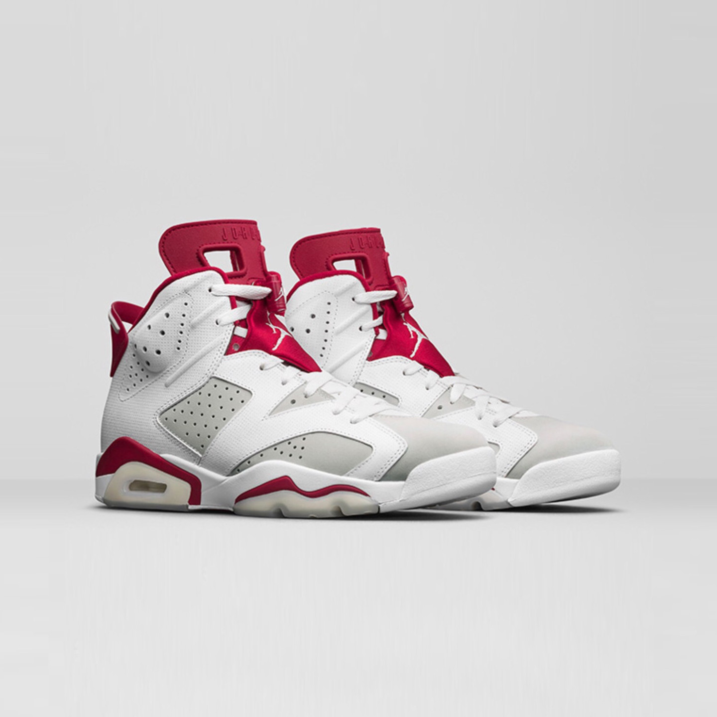 Jordan Air Jordan 6 Retro Alternate GS White / Pure Platinum / Gym Red 384665-113-38