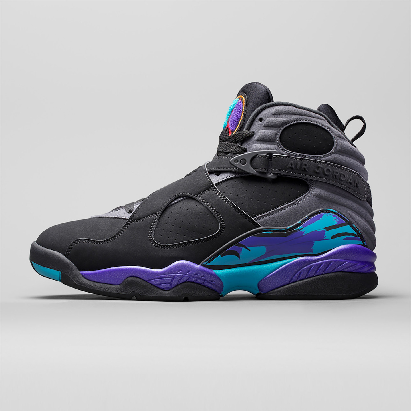 Jordan Air Jordan Retro 8 'Aqua' Black/True Red-Flint Grey-Bright Concord 305381-025-47