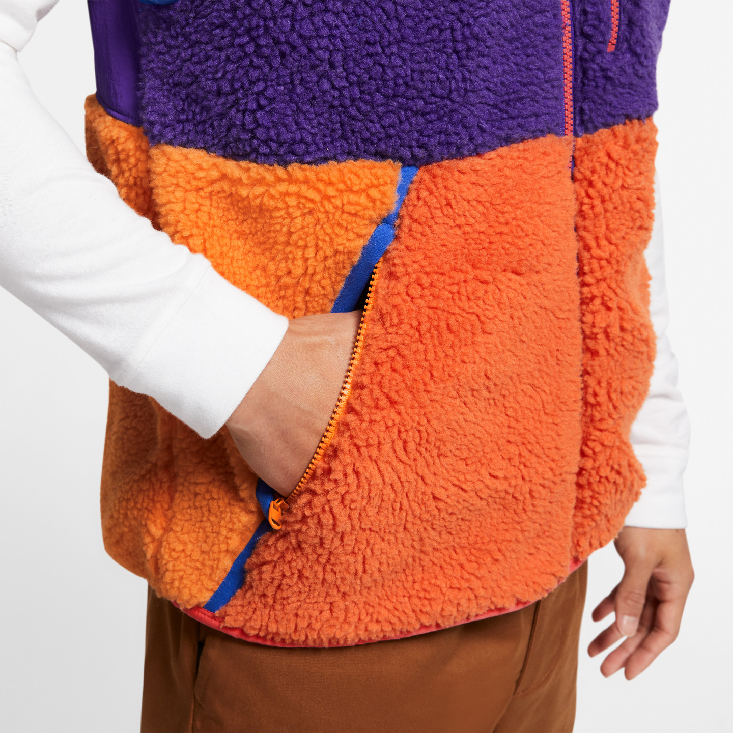 Nike NSW Sherpa Vest Court Purple / Kumquat / Starfish CD3142-547-XXL