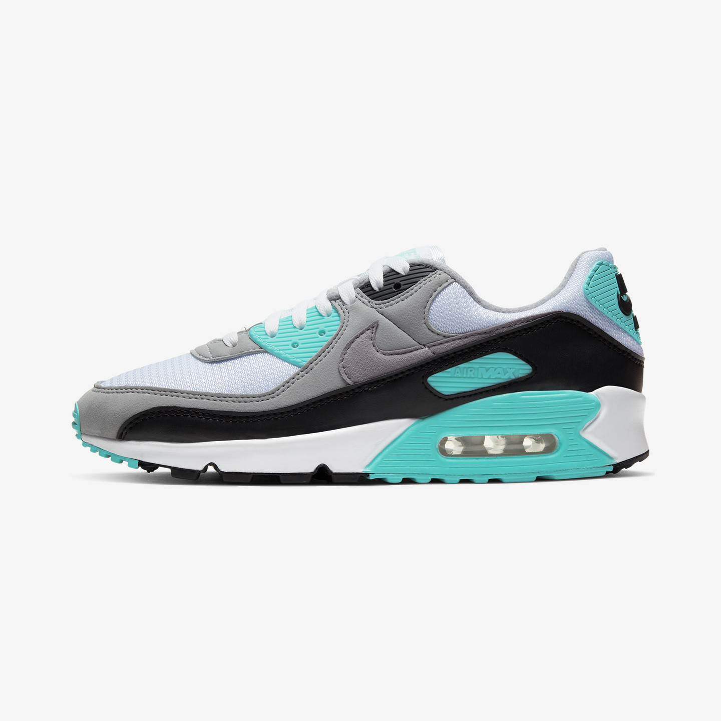 Nike Air Max 90 OG 'Fresh Mint' White / Particle Grey / Hyper Turq / Black CD0881-100-39