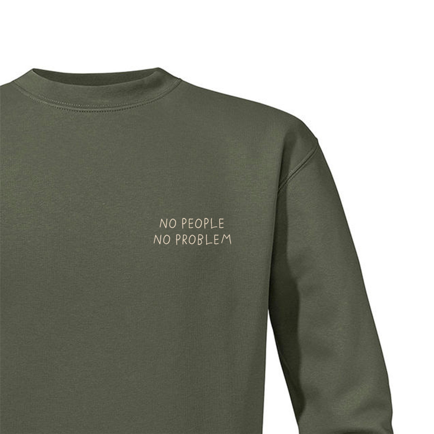 Glory Hole 'No Problem' Sweater Olive / Cream GHSS-SW-NP-004-XXXL