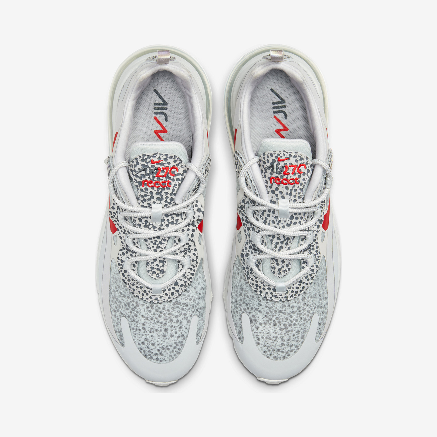 Nike Air Max 270 React 'Safari' Neutral Grey / Light Graphite/Platinum Tint / University Red CT2535-001-44