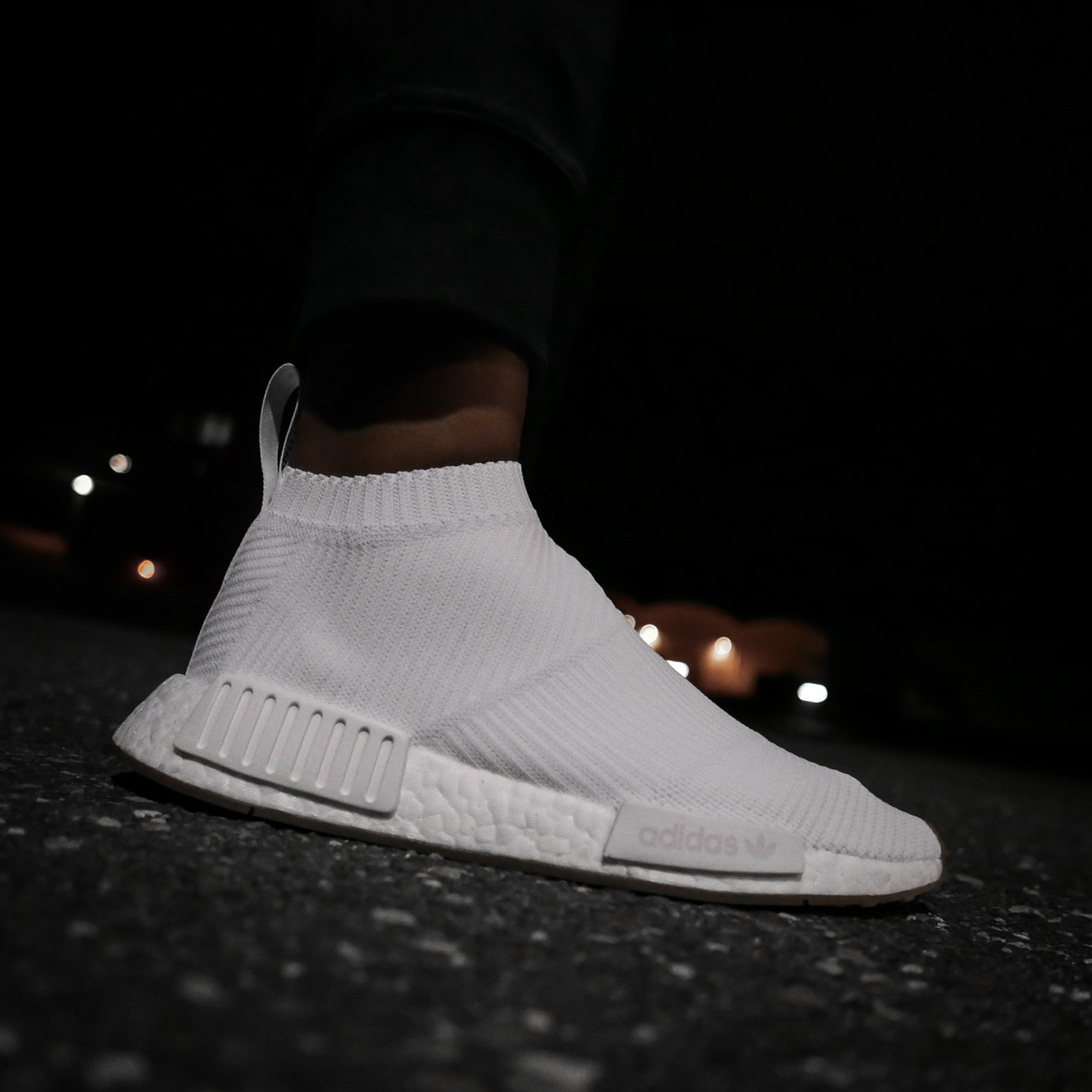 Adidas NMD CS1 City Sock Boost Primeknit Running White / Gum BA7208-38.66