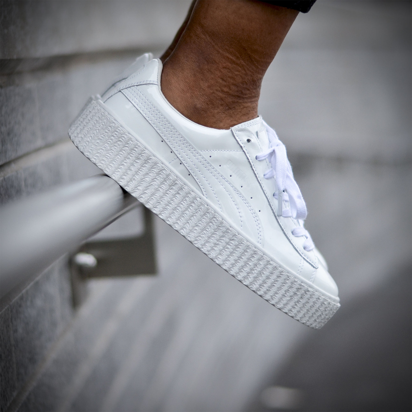 Puma Rihanna Basket Creepers Glo Triple White 362269 01-37.5