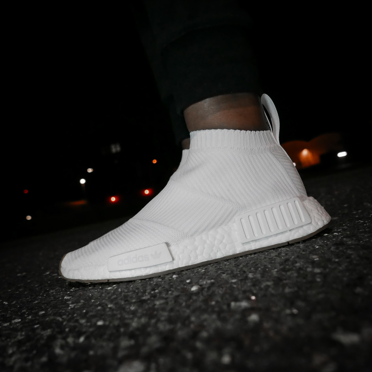 Adidas NMD CS1 City Sock Boost Primeknit Running White / Gum BA7208-45.33