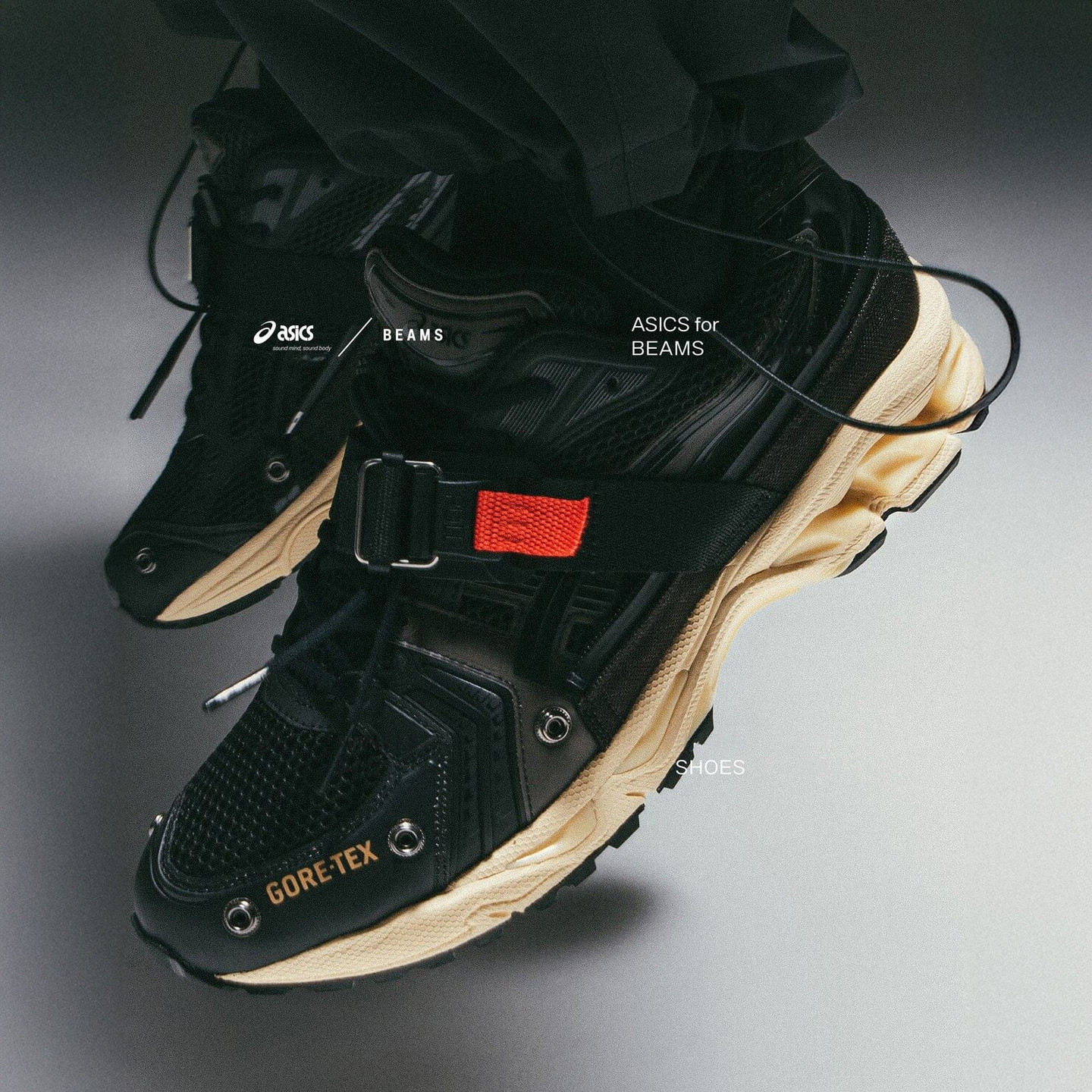 Asics Gel-Kayano 14 GTX x BEAMS 'Mosquito Net' Black / Red 1201A532-001-43.5