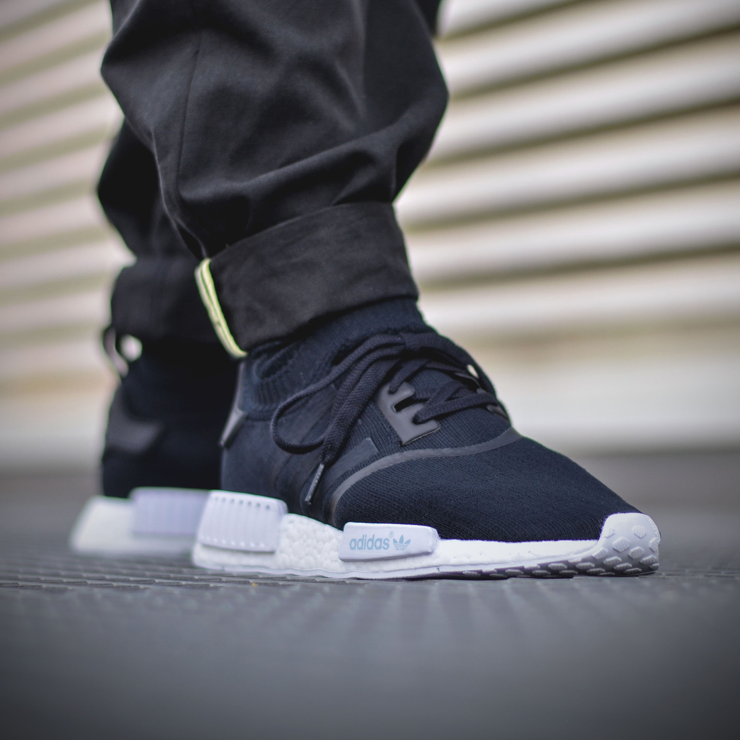 Adidas NMD R1 Runner PK Primeknit Monochrome Core Black / White BA8629-46.66
