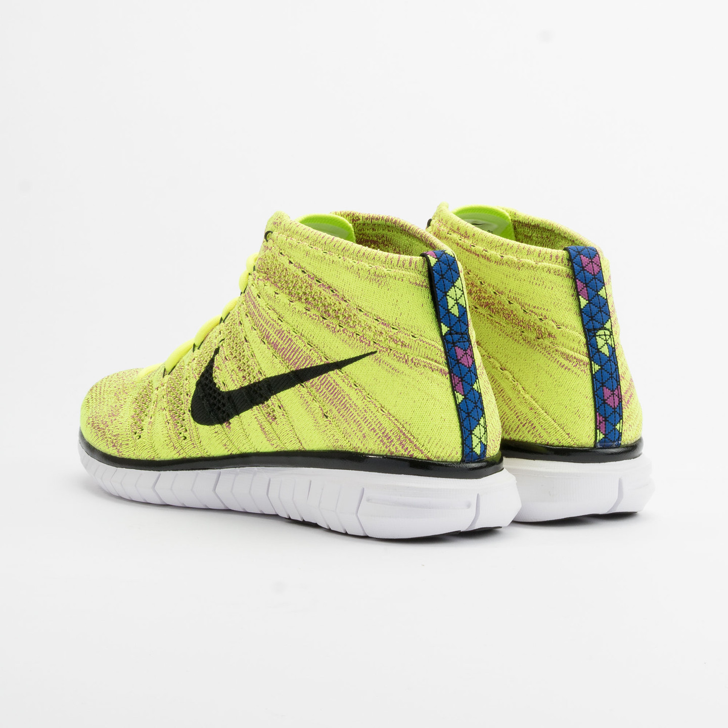 Nike Free Flyknit Chukka Volt/Black-Fchs Flash-Lyn Bl 639700-700-43