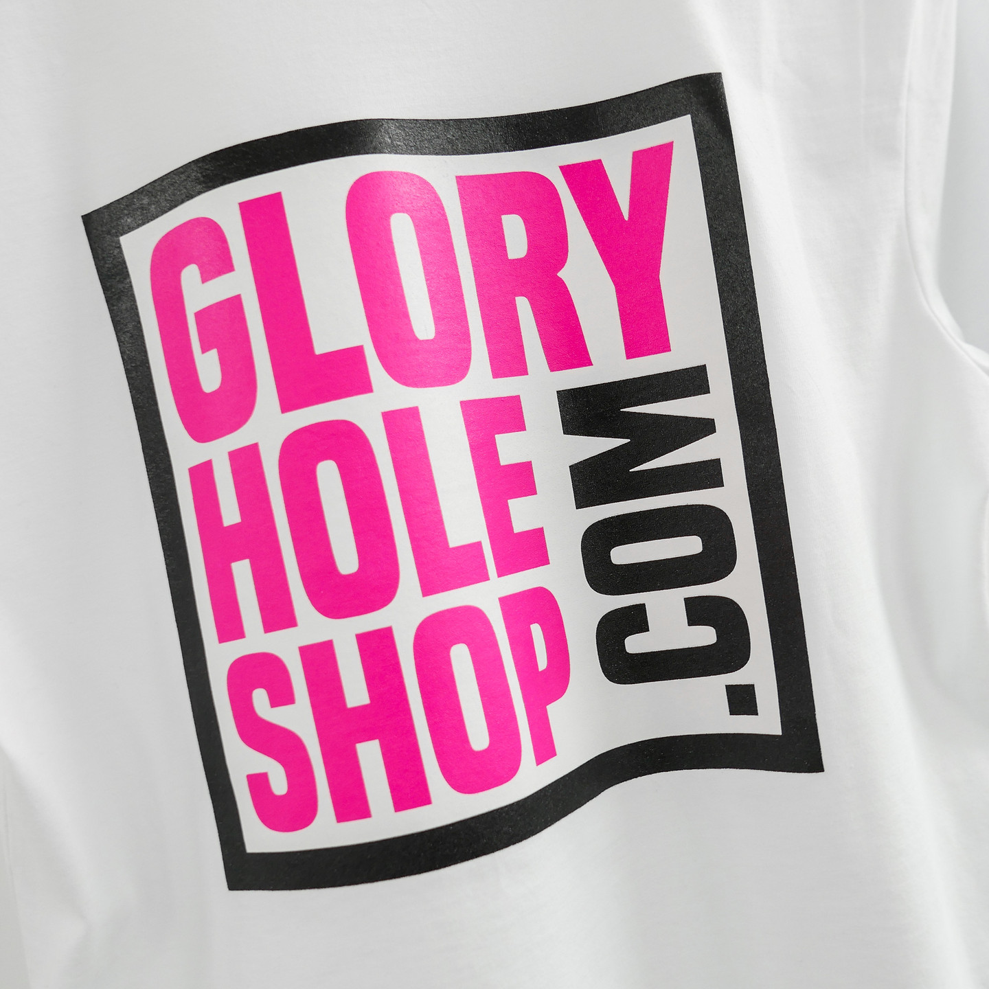 Glory Hole Logo Tee White / Scream Pink / Black GHSS-TS-WHT-001-XXL