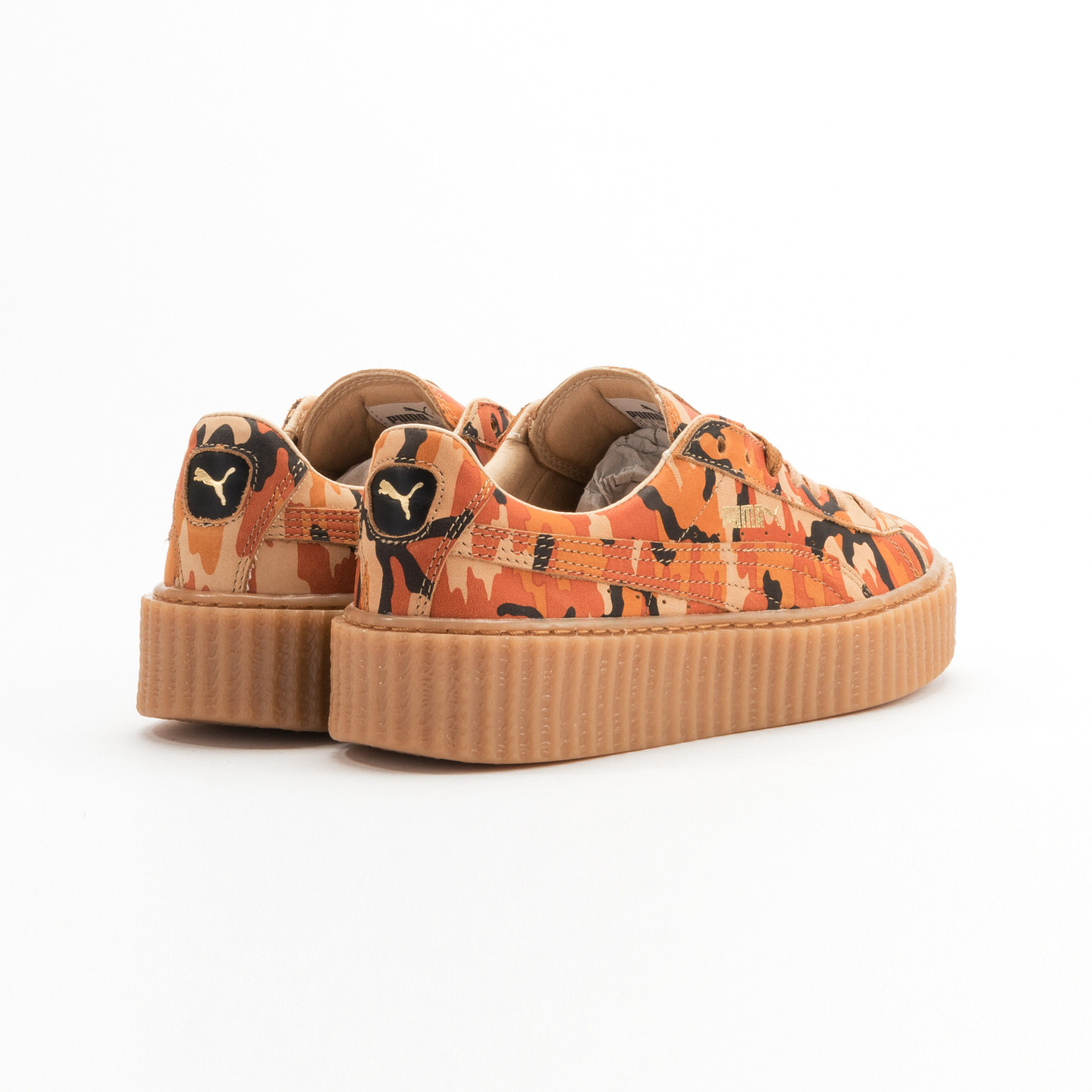 Puma Rihanna Suede Creepers  Orange Camouflage 362341 01-40