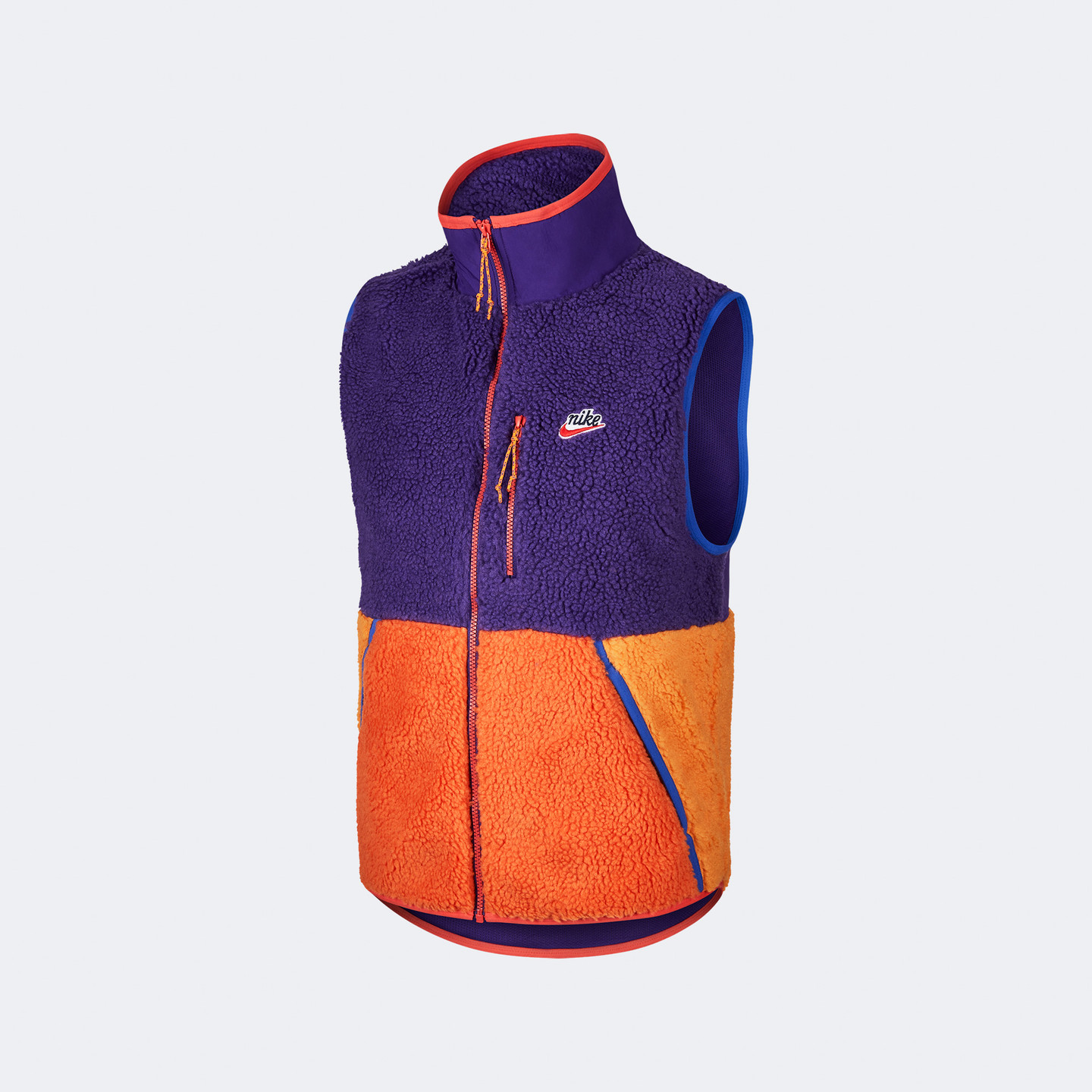 Nike NSW Sherpa Vest Court Purple / Kumquat / Starfish CD3142-547-XXL