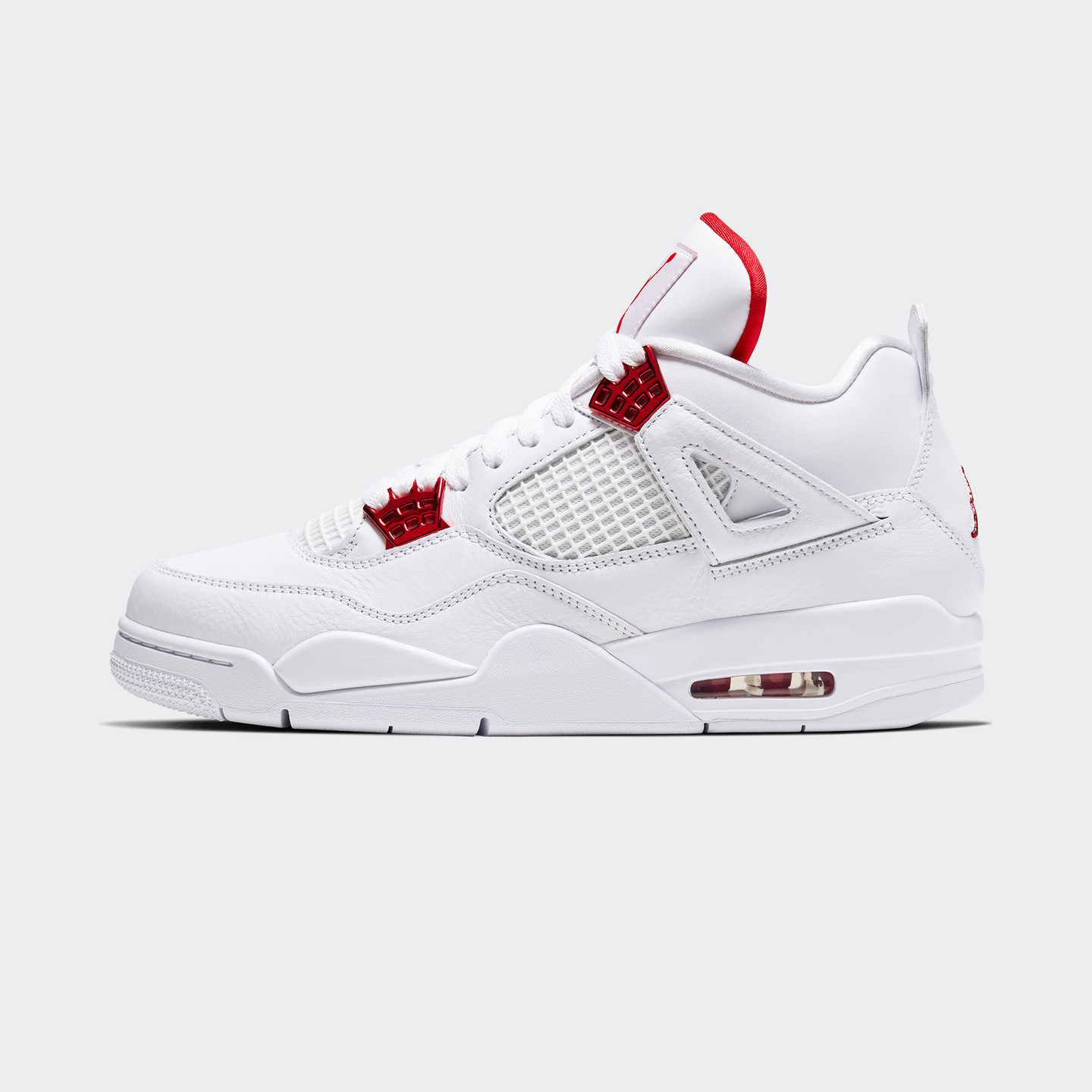 Nike Air Jordan 4 Retro White / University Red / Metallic Silver CT8527-112 -41