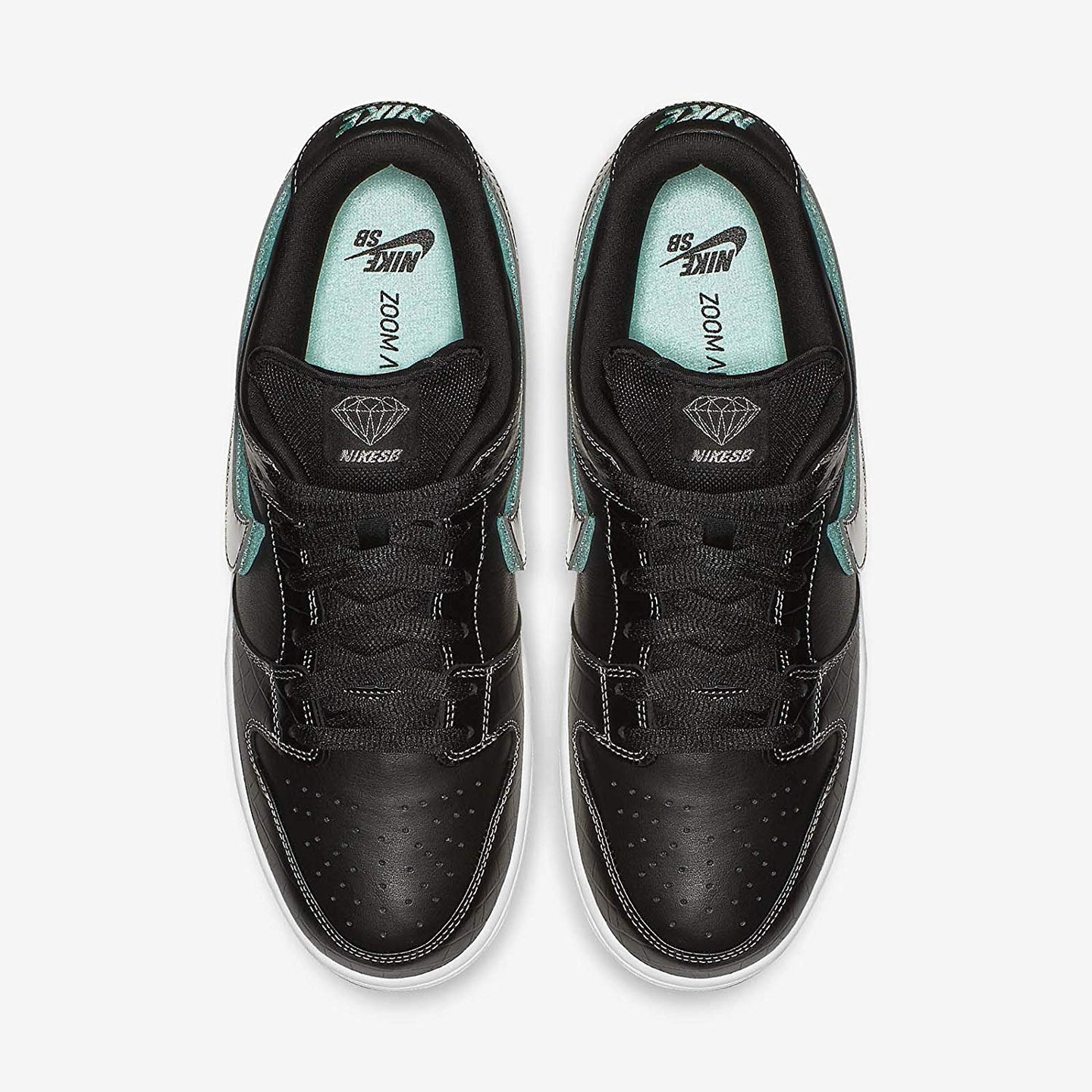 Nike SB Dunk Low Pro OG 'Tiffany'  Black / Chrome / Tropical Twist BV1310-001-44.5