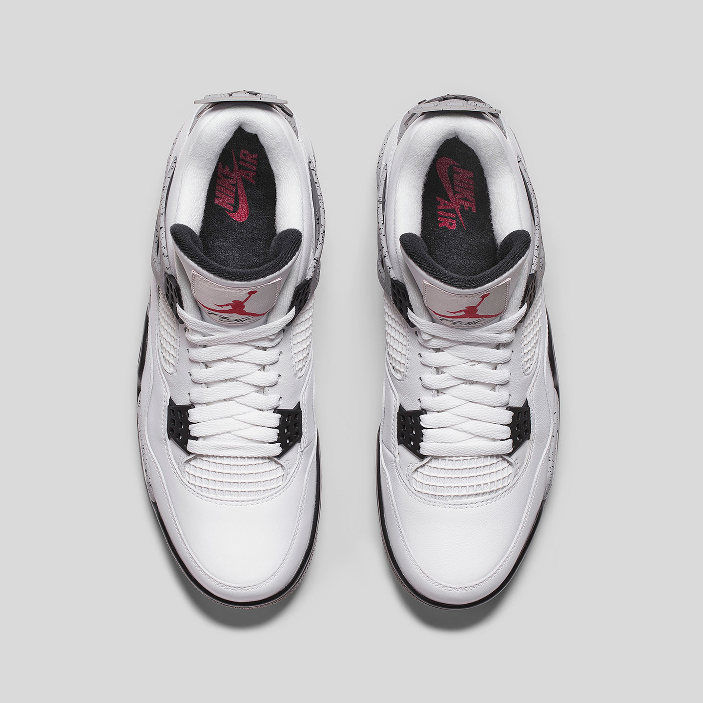 Nike Air Jordan 4 Retro Cement White / Fire Red / Tech Grey / Black 840606-192-46