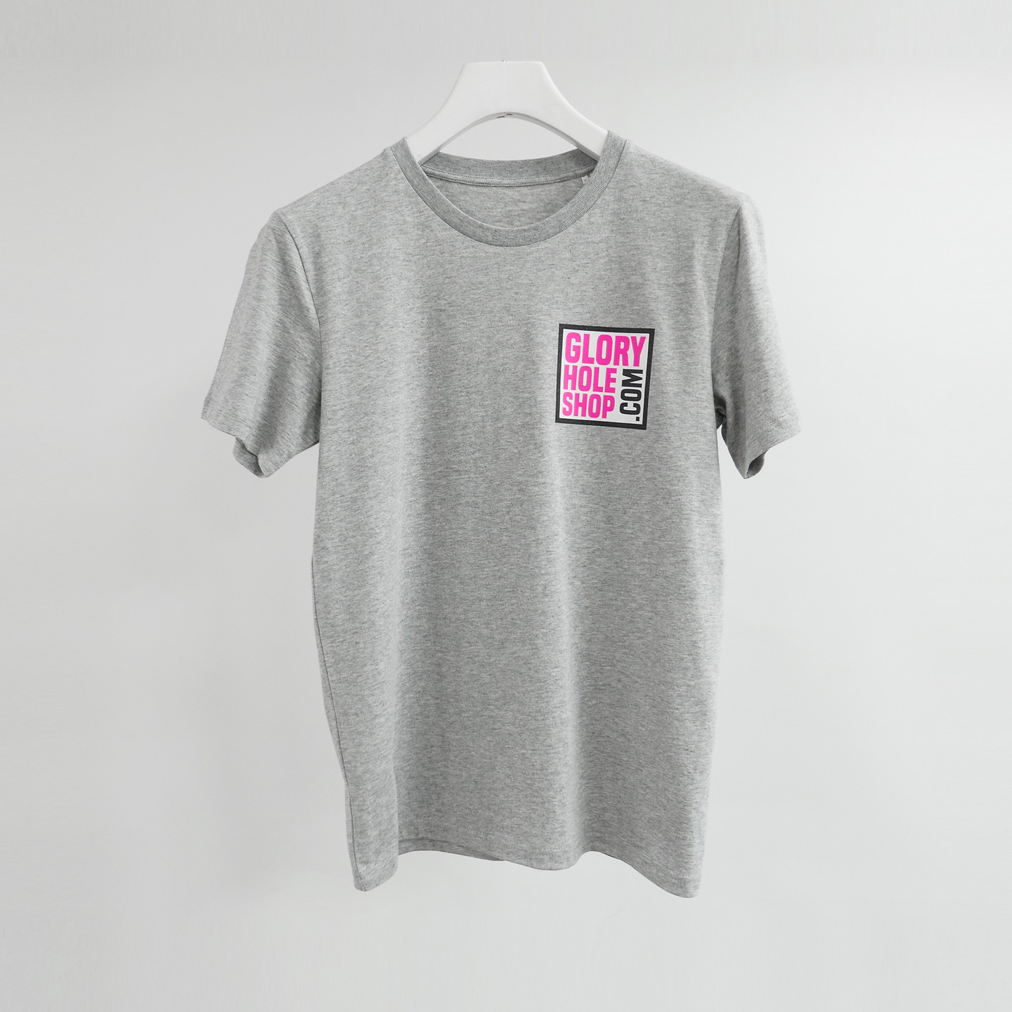Glory Hole Logo Tee Heather Grey / Scream Pink / Black / White GHSS-TS-HTHR-001-M