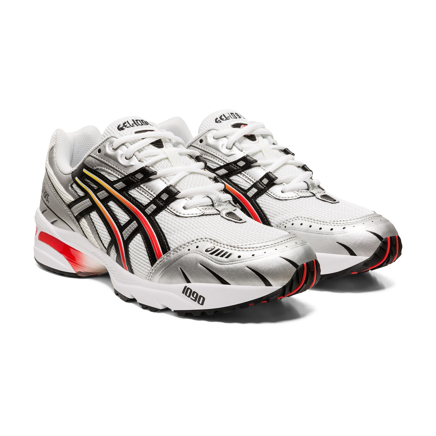 Asics GEL-1090 White / Black / Metallic Silver / Atomic Red 1021A285-100