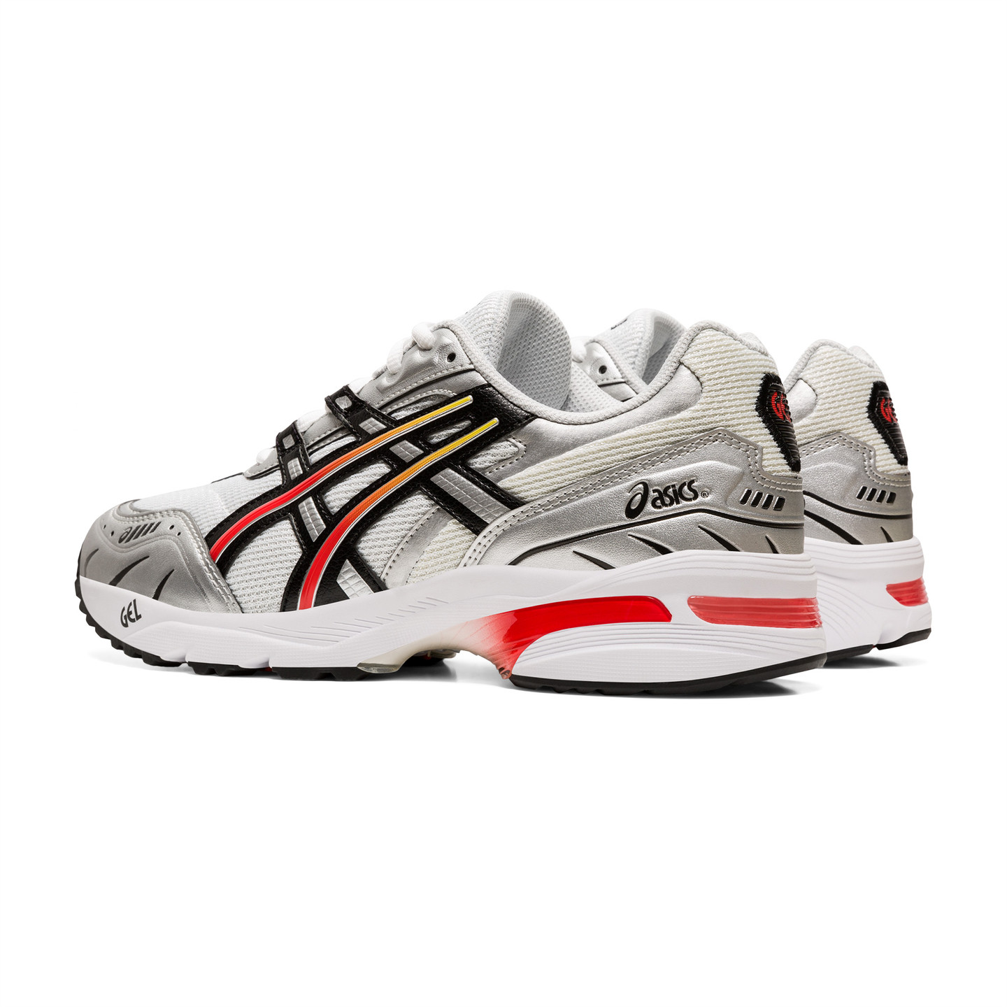 Asics GEL-1090 White / Black / Metallic Silver / Atomic Red 1021A285-100-43.5