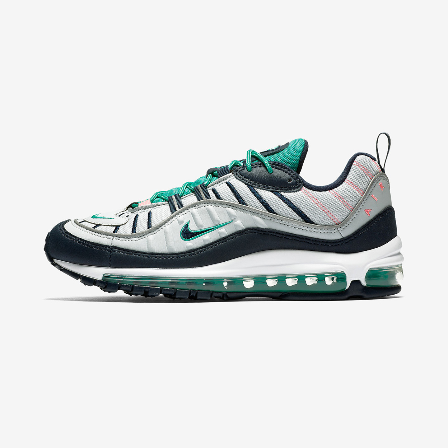 Nike Air Max 98 'South Beach' Purple Platinum / Obsidian / Kinetic Green 640744-005-42