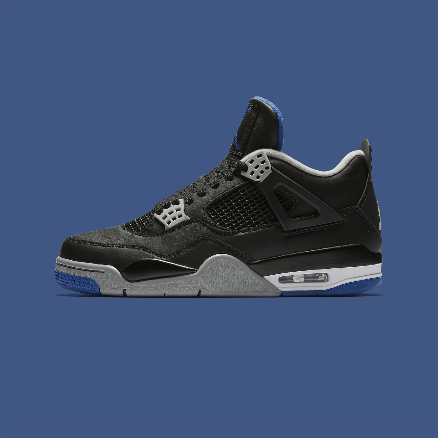 Jordan Air Jordan 4 Retro GS Black / Game Royal / Matte Silver  408452-006-37.5