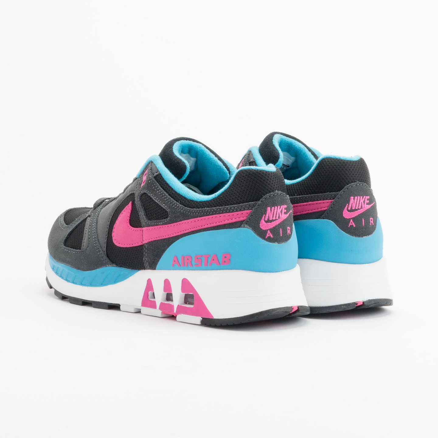 Nike Air Stab Black/Hot Pink-Anthrct-Bl Lgn 312451-004-45.5