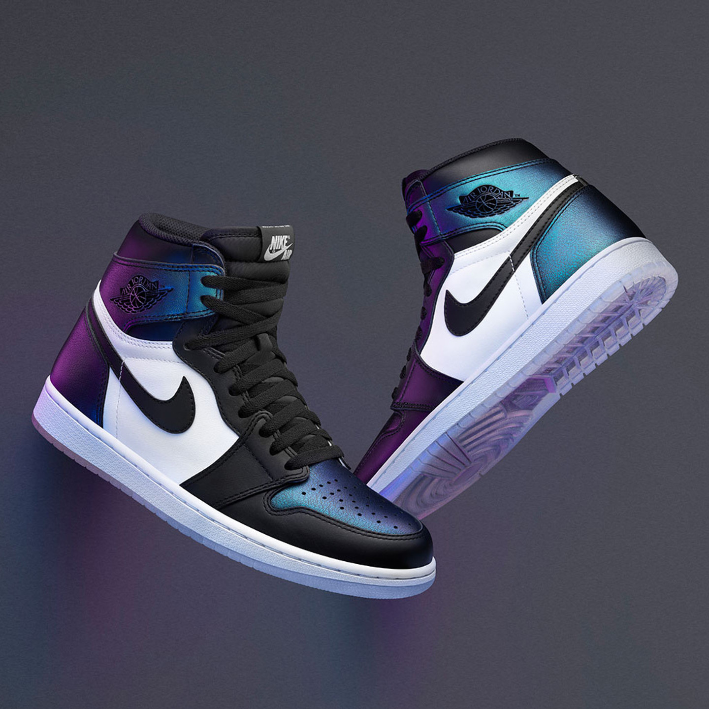 Jordan Air Jordan 1 Retro High OG 'All Star' Black / Metallic Silver / Iridescent 907958-015-42