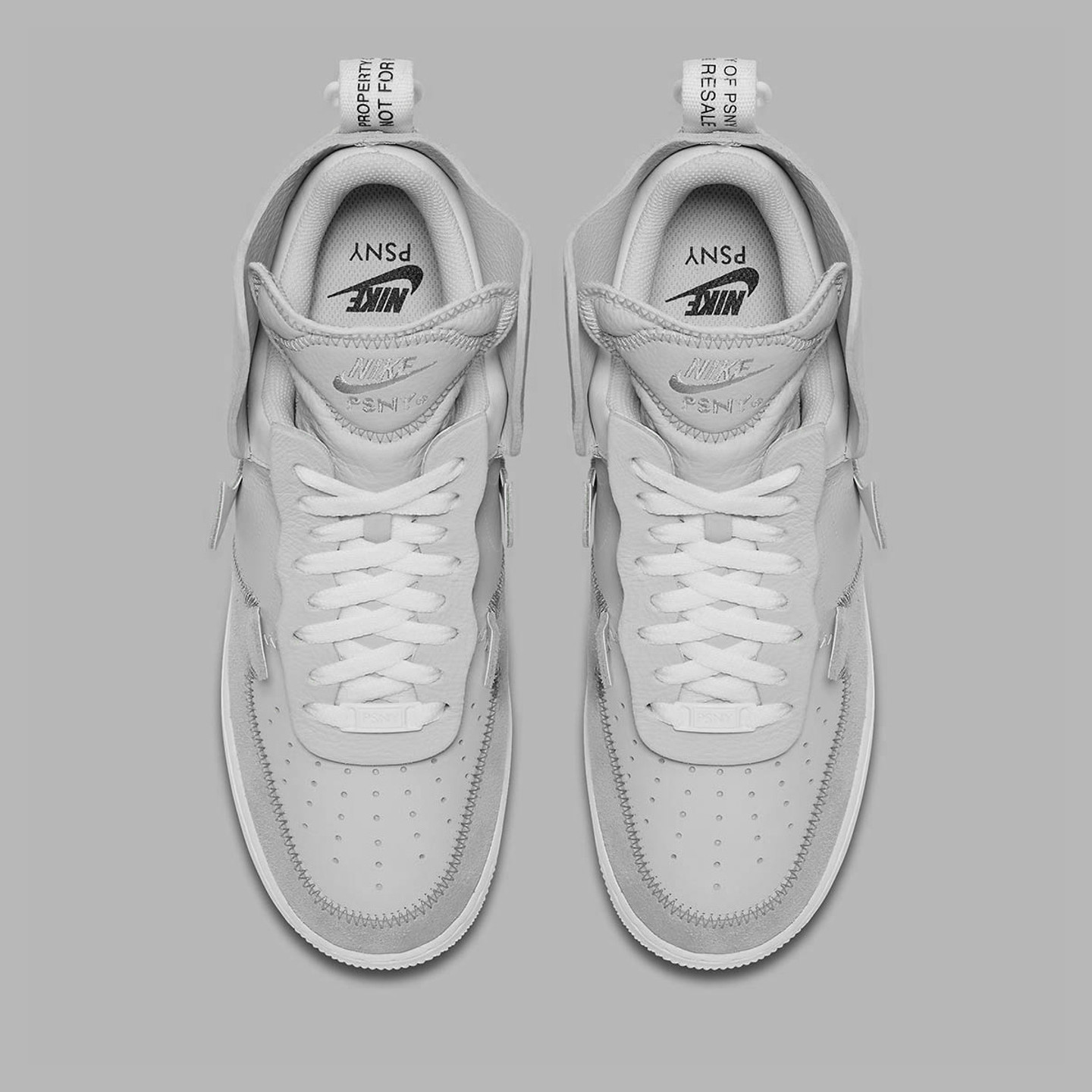 Nike Air Force 1 High / Low x PSNY Matte Silver / Light Bone / Sail / White AO9292-001-40