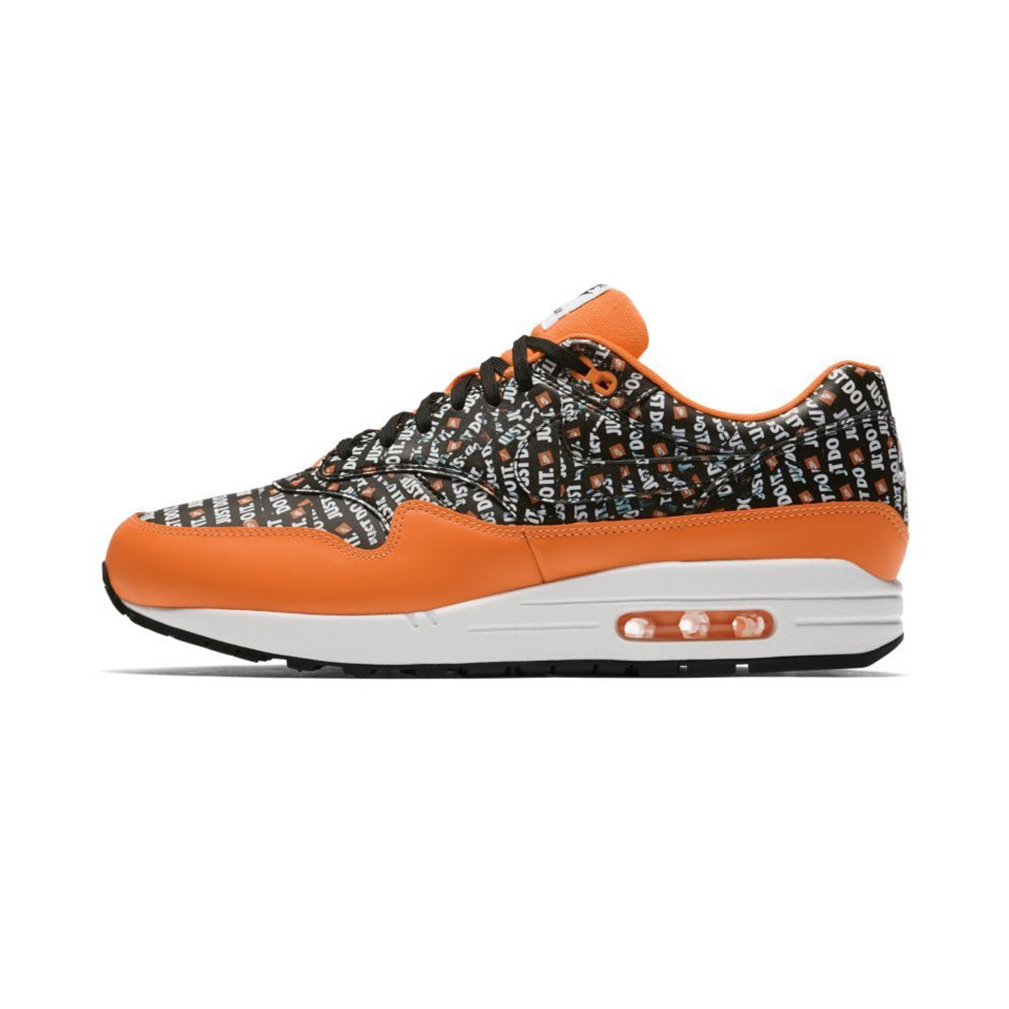 Nike Air Max 1 Premium 'Just Do It' Total Orange / Black / White 875844-008-43