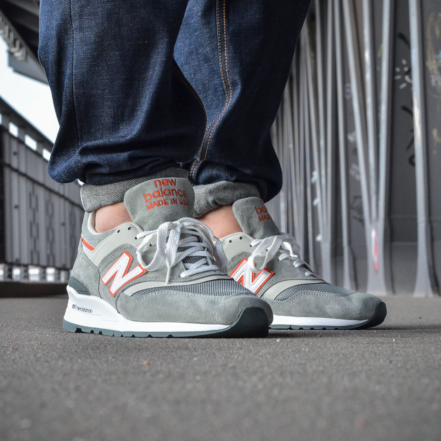 New Balance M997 Made in USA Grey / Orange M997CHT-42.5