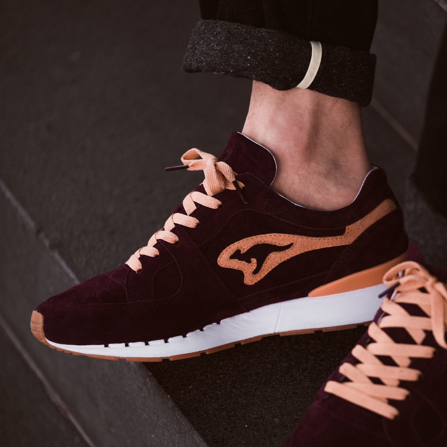 KangaROOS Coil R-1 'Shiraz' - Made in Germany Burgundy / Peach 47225-6111-46