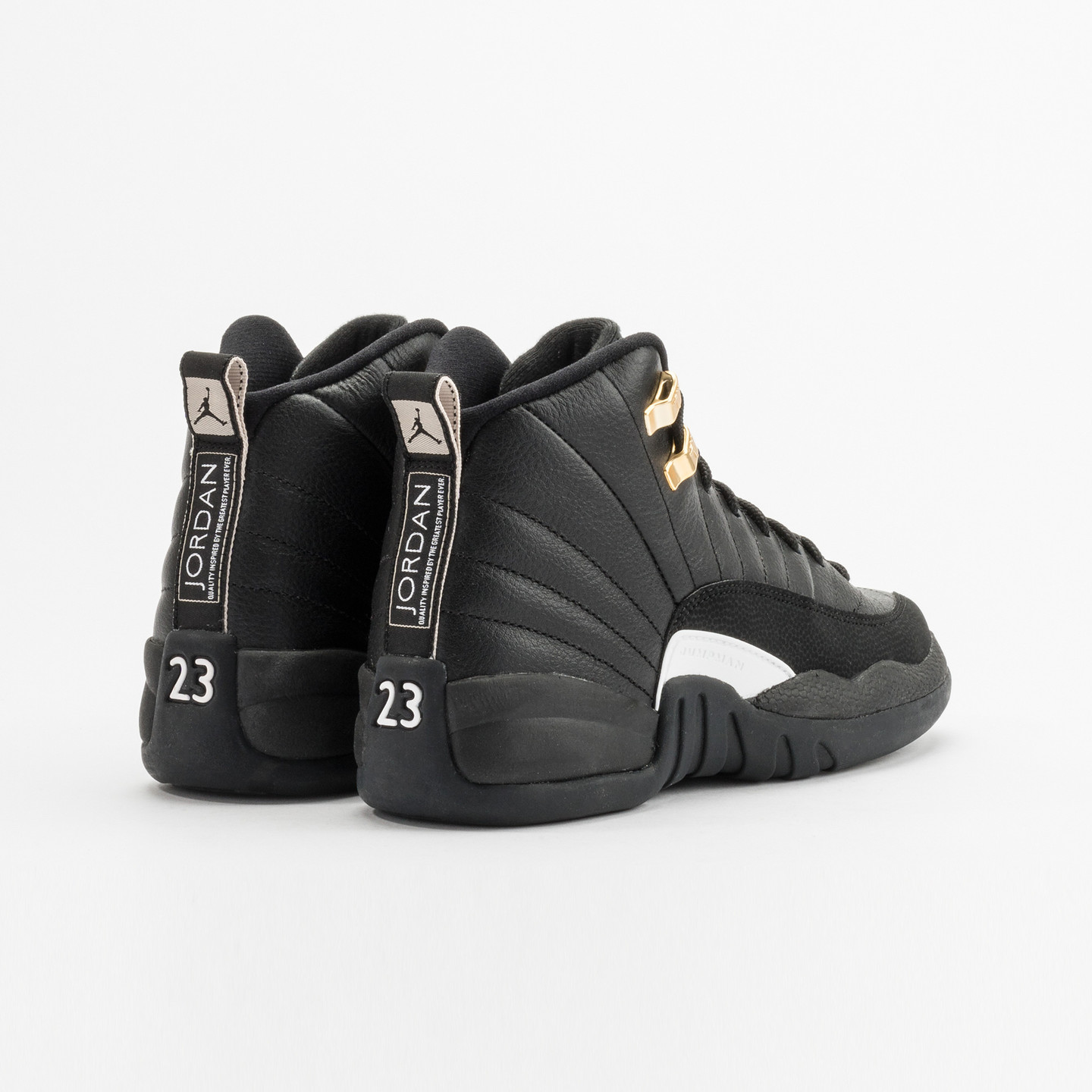 Jordan Air Jordan 12 Retro GS 'The Master' Black / White / Metallic Gold 153265-013-36.5
