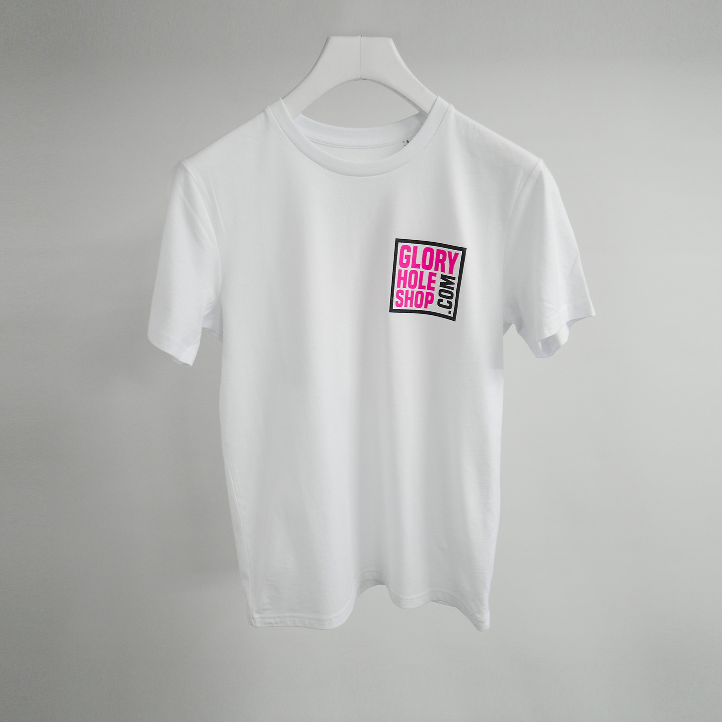 Glory Hole Logo Tee White / Scream Pink / Black GHSS-TS-WHT-001