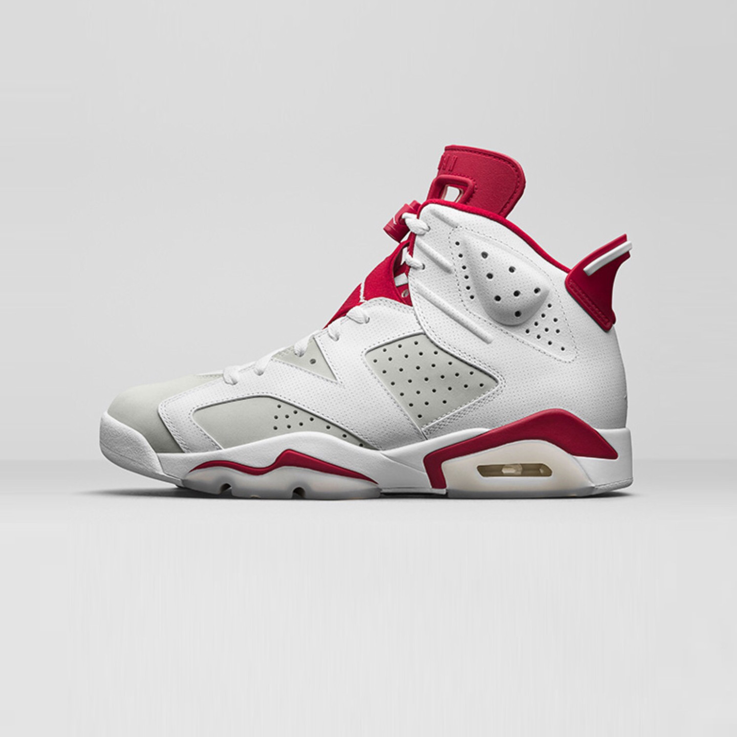 Jordan Air Jordan 6 Retro Alternate GS White / Pure Platinum / Gym Red 384665-113-37.5