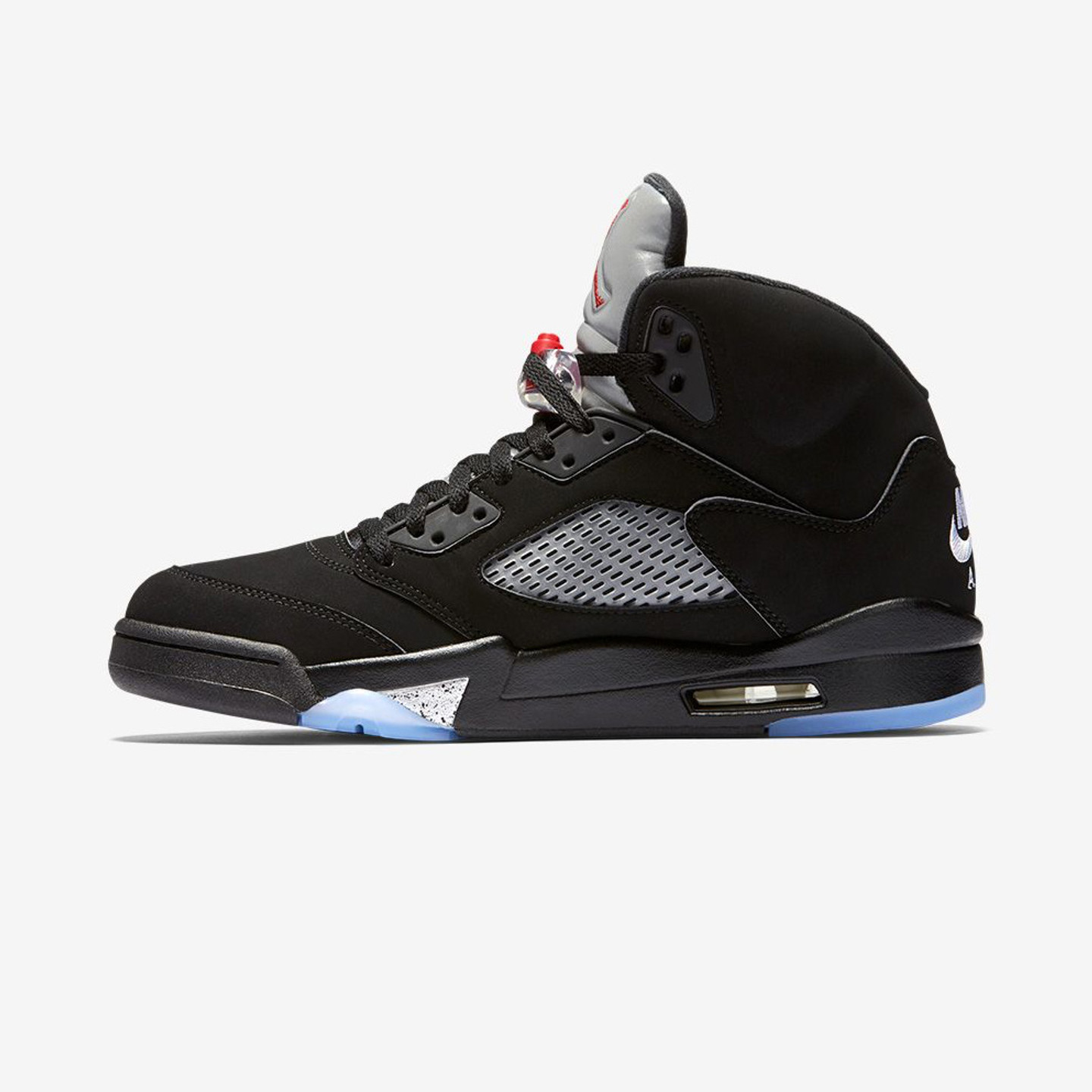 Jordan Air Jordan 5 Retro OG 'Metallic Silver' Black / Metallic Silver / Fire Red 845035-003-42.5