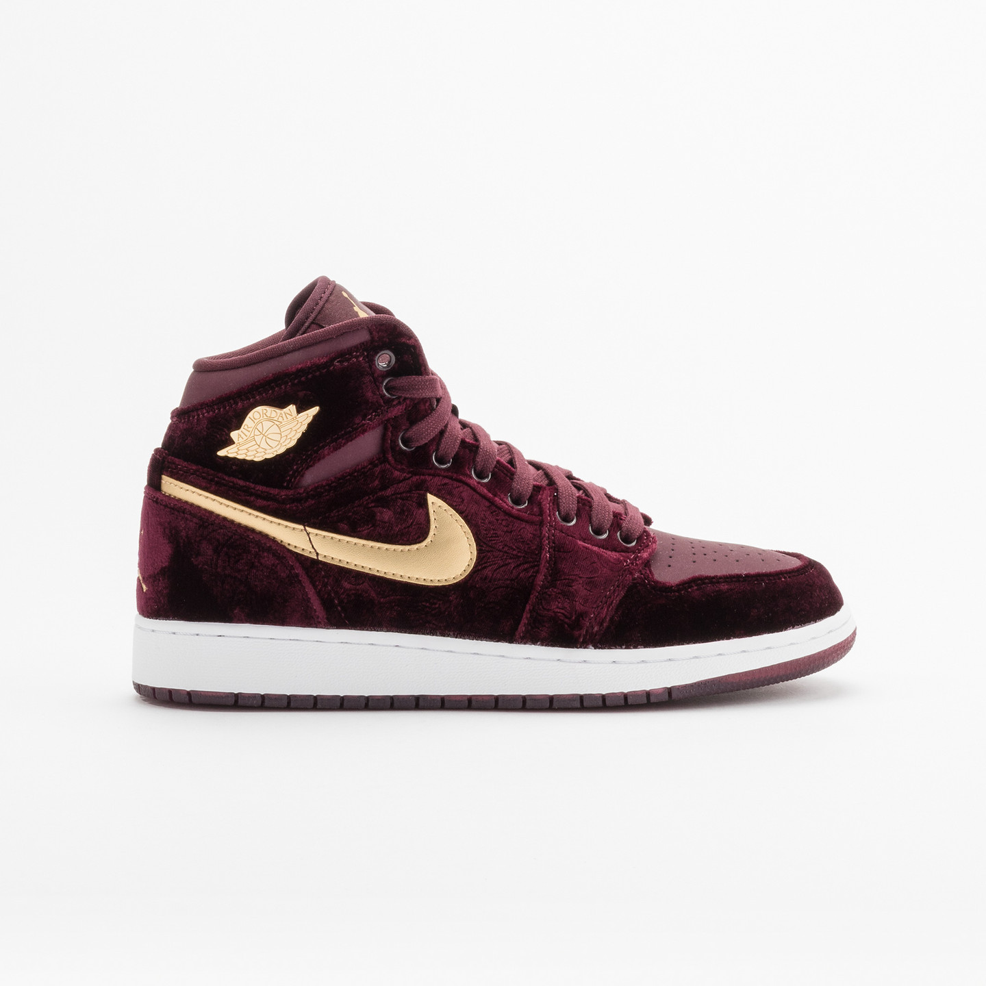 Jordan Air Jordan 1 Retro High Premium 'Heiress' GS Night Maroon / Metallic Gold / White 832596-640-38