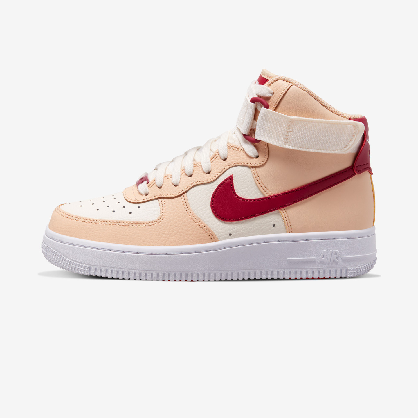 Nike Wmns Air Force 1 High White Onyx / Noble Red / Pale Ivory / White 334031-200-40