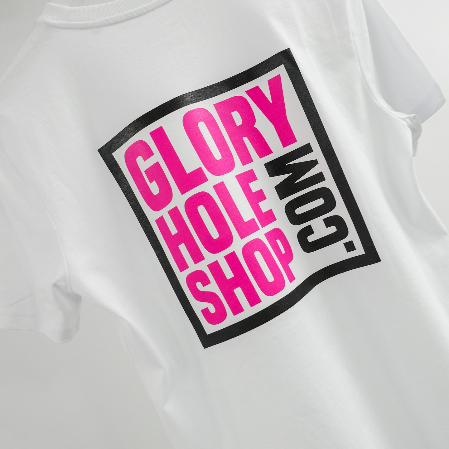 Glory Hole Logo Tee White / Scream Pink / Black GHSS-TS-WHT-001-XXL