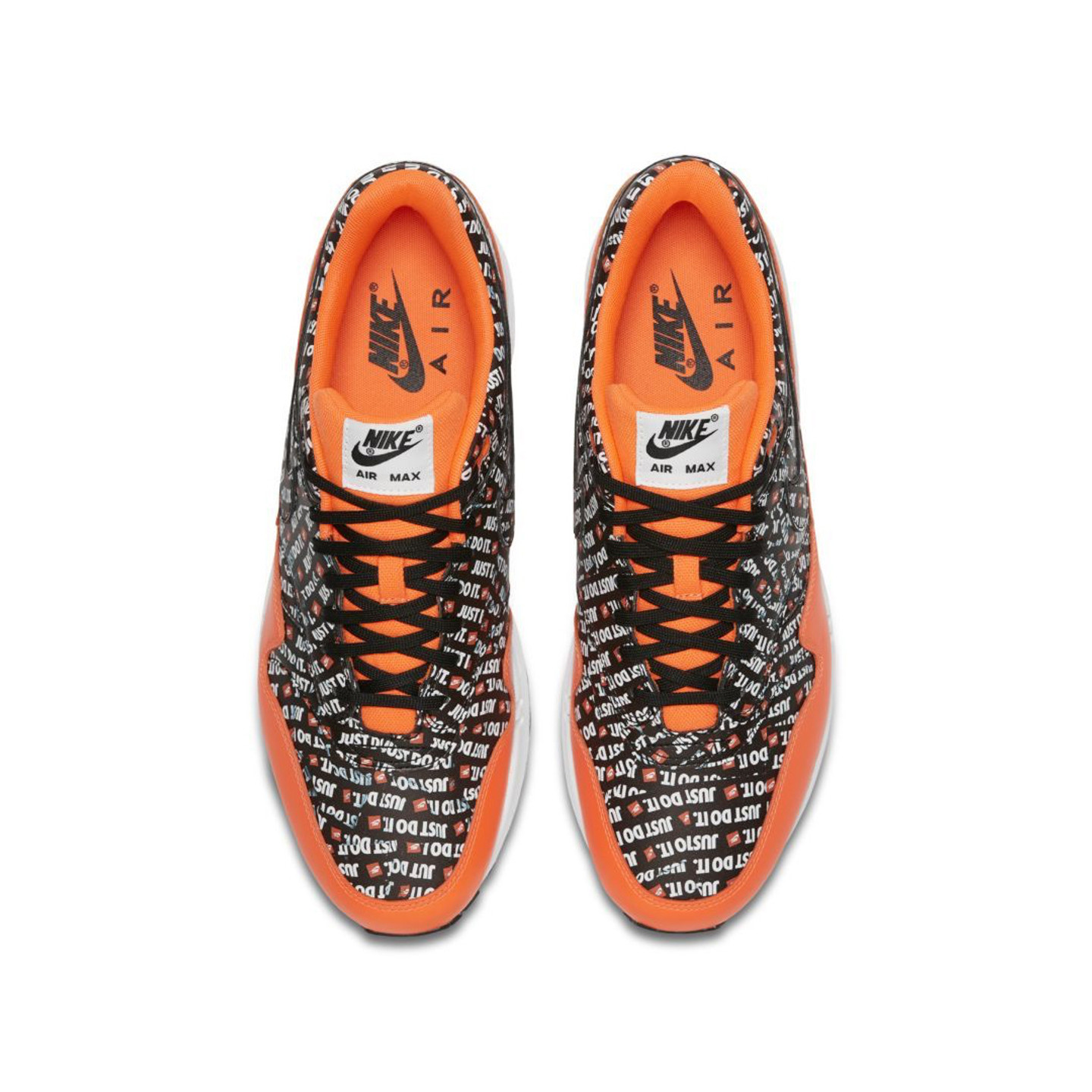Nike Air Max 1 Premium 'Just Do It' Total Orange / Black / White 875844-008-45.5