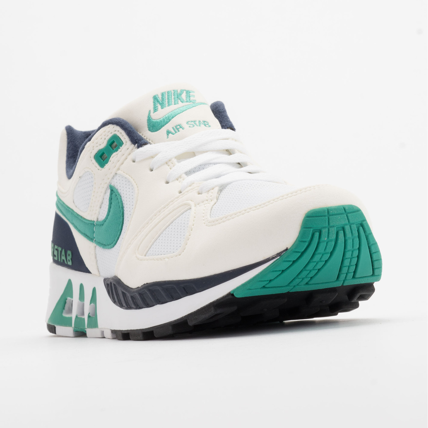 Nike Air Stab White/Emerald Green-Sl-Mid Nvy 312451-100-42