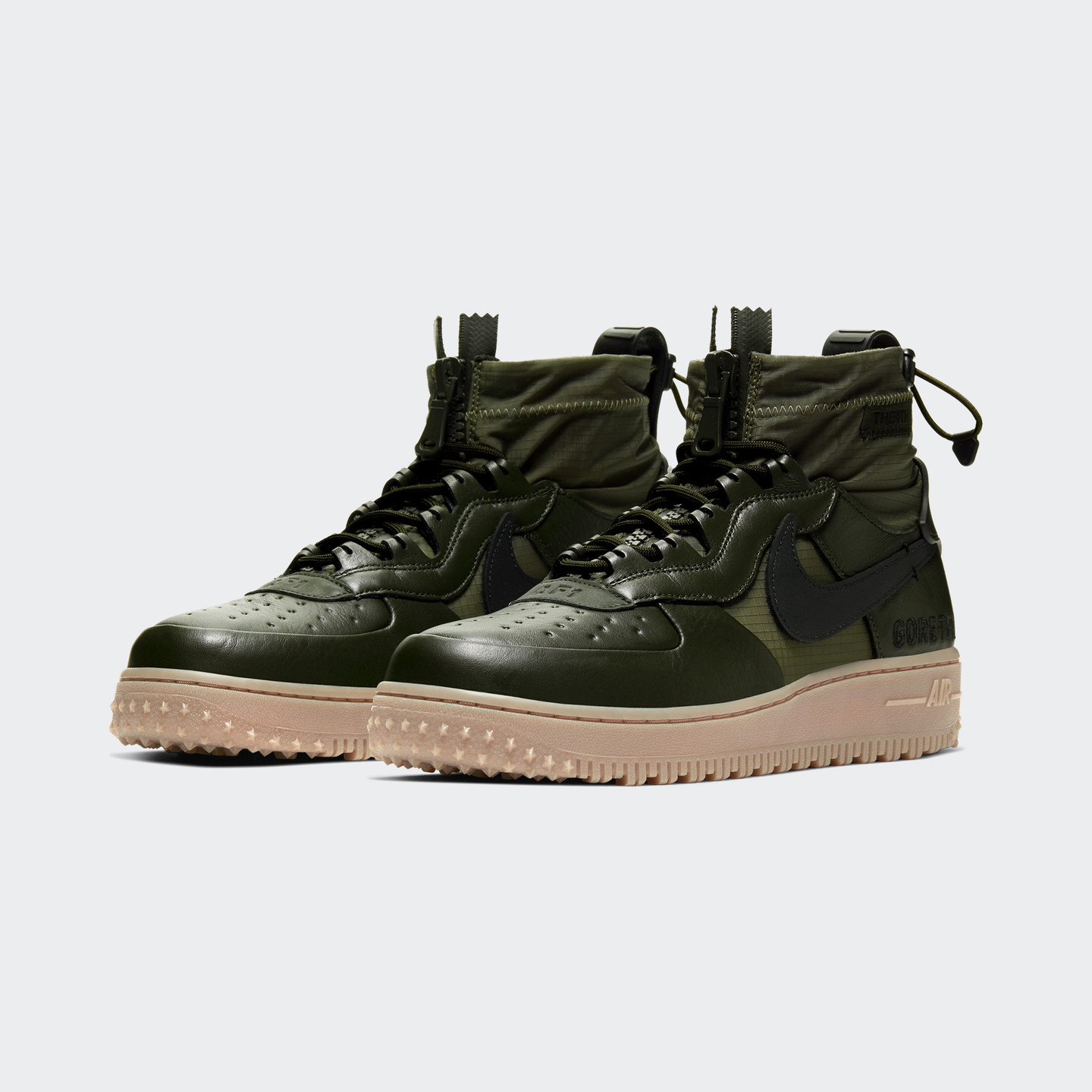 Nike Air Force 1 Winter Gore-Tex Sequoia / Black / Medium Olive / Gum CQ7211-300-46