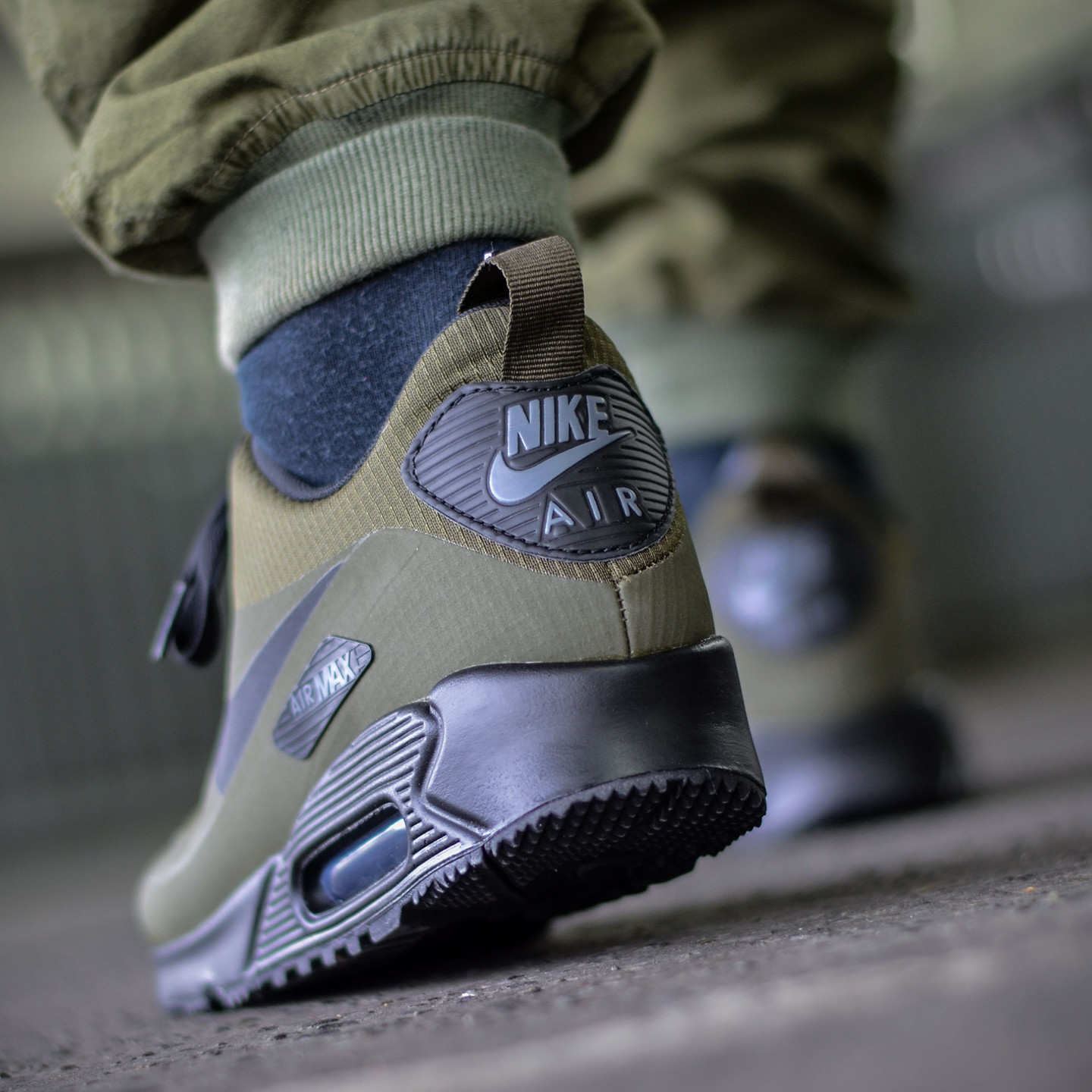 Nike Air Max 90 Mid Sneakerboot Dark Loden / Black / Dark Grey 806808-300-45