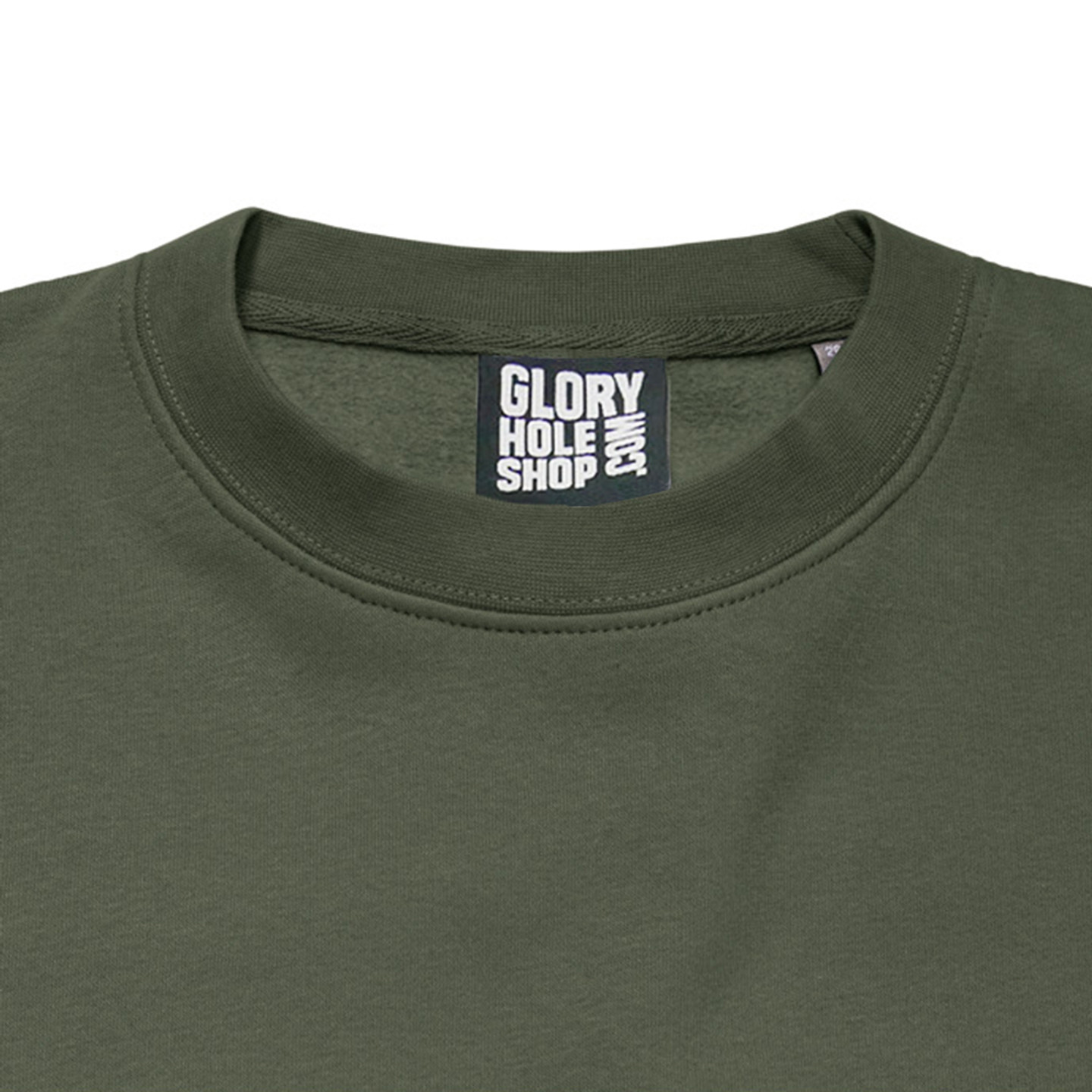 Glory Hole 'No Problem' Sweater Olive / Cream GHSS-SW-NP-004