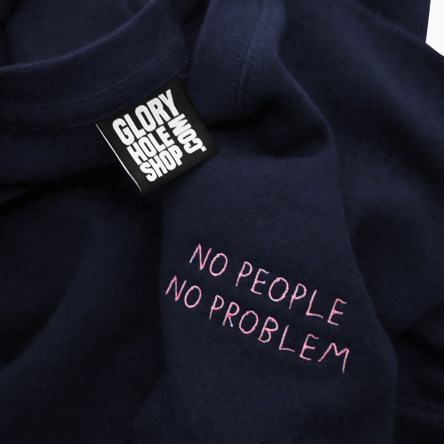 Glory Hole 'No Problem' Sweater Navy / Light Pink GHSS-SW-NP-003