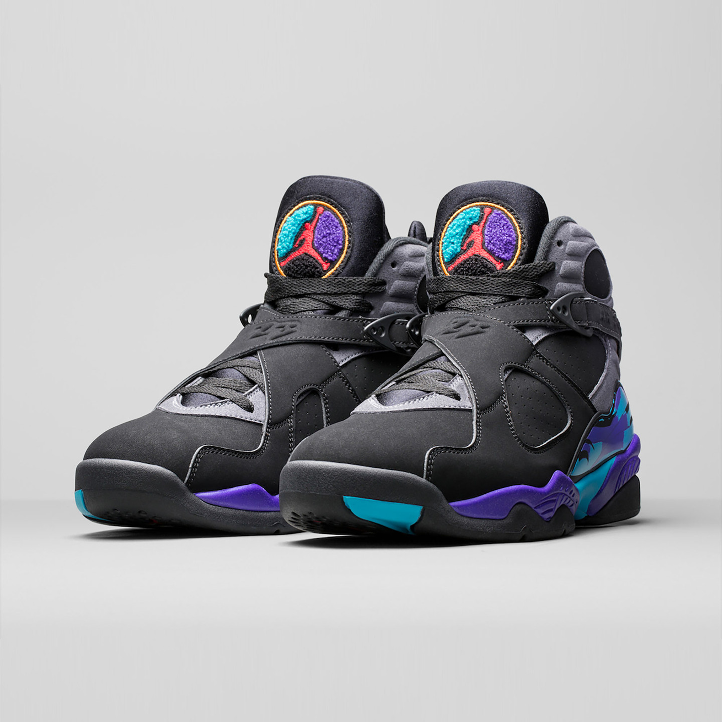 Jordan Air Jordan Retro 8 'Aqua' Black/True Red-Flint Grey-Bright Concord 305381-025-42.5