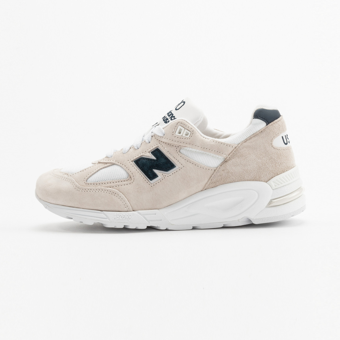 New Balance M990 V2 - Made in USA White / Off White / Navy M990WE2-42