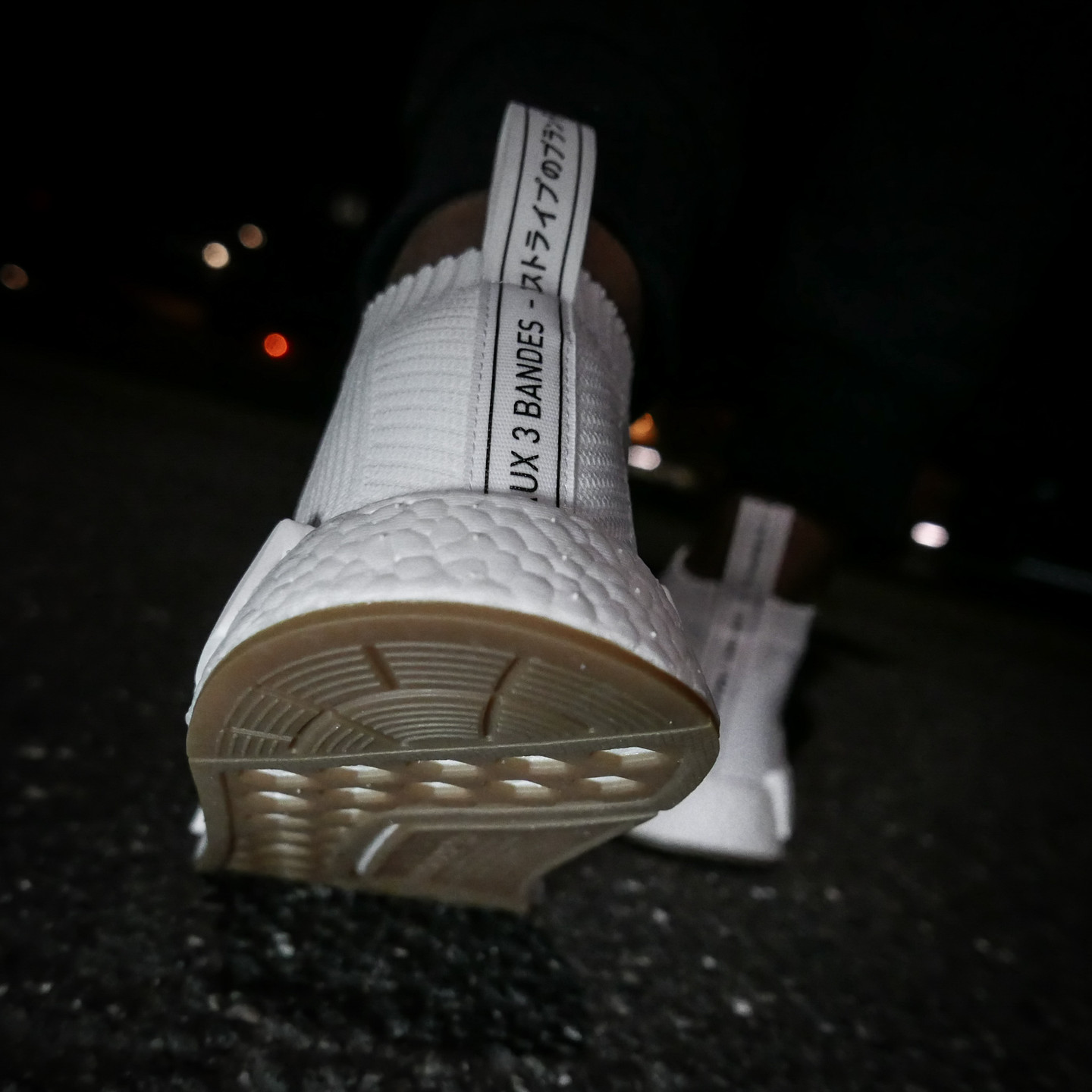 Adidas NMD CS1 City Sock Boost Primeknit Running White / Gum BA7208-43.33
